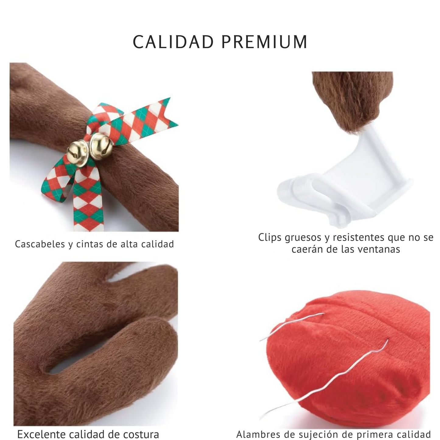 Decoración Ciervo navideño para coche