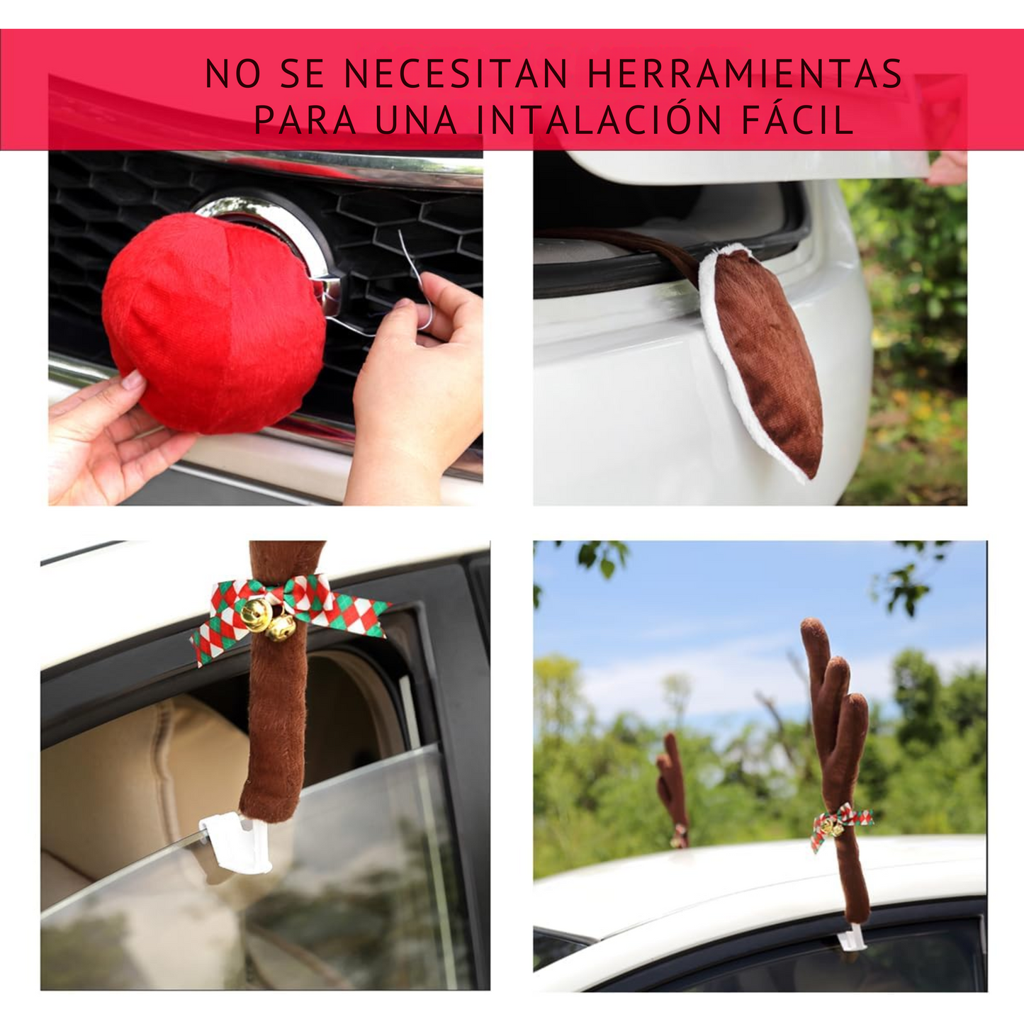 Decoración Ciervo navideño para coche