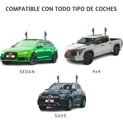 Decoración Ciervo navideño para coche